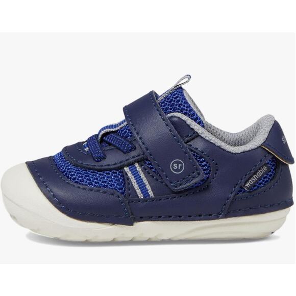 Stride Rite SM Apollo Boys Sneaker Size 3.5 Blue White Kids Shoe NIB - Picture 2 of 11